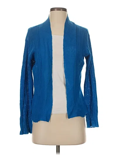 Pre-owned Eileen Fisher Cardigan Sweater In Blue