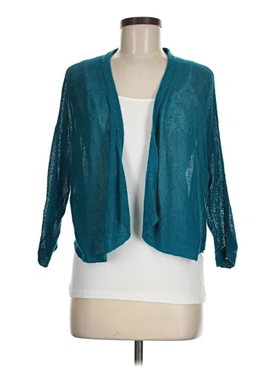 Pre-owned Eileen Fisher Cardigan Sweater In Blue