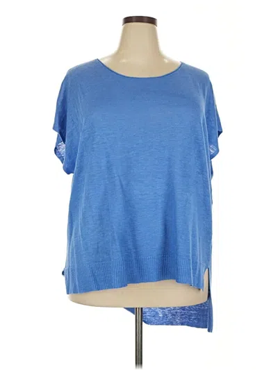 Pre-owned Eileen Fisher Cardigan Sweater In Blue