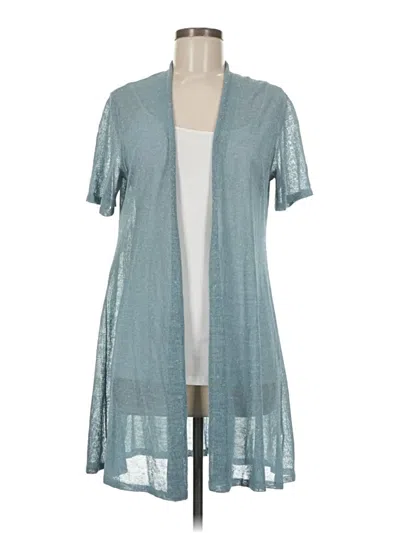 Pre-owned Eileen Fisher Cardigan Sweater In Blue