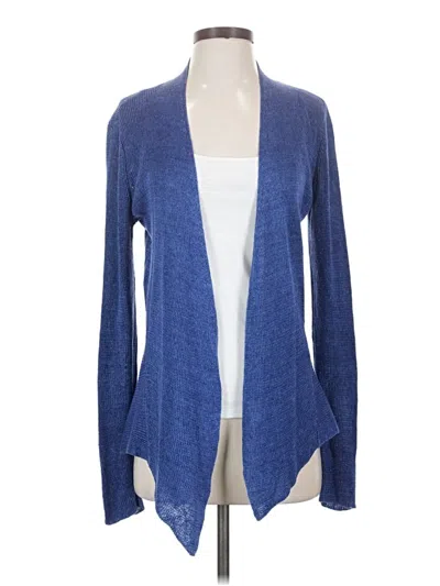 Pre-owned Eileen Fisher Cardigan Sweater In Blue