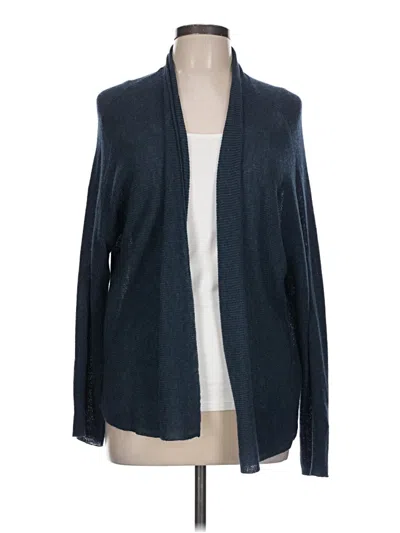 Pre-owned Eileen Fisher Cardigan Sweater In Blue