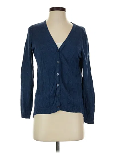 Pre-owned Eileen Fisher Cardigan Sweater In Blue