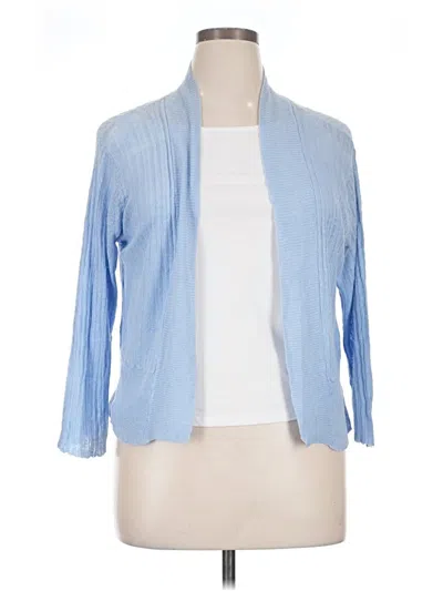 Pre-owned Eileen Fisher Cardigan Sweater In Blue