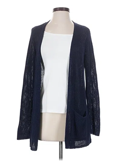 Pre-owned Eileen Fisher Cardigan Sweater In Blue