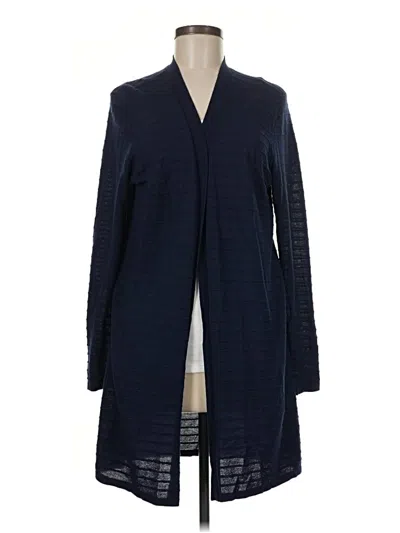 Pre-owned Eileen Fisher Cardigan Sweater In Blue