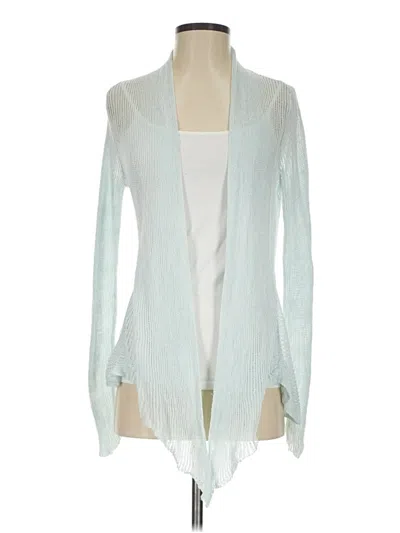 Pre-owned Eileen Fisher Cardigan Sweater In Blue