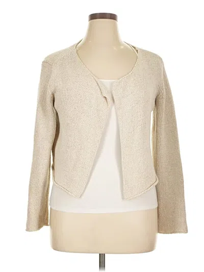 Pre-owned Eileen Fisher Cardigan Sweater In Brown