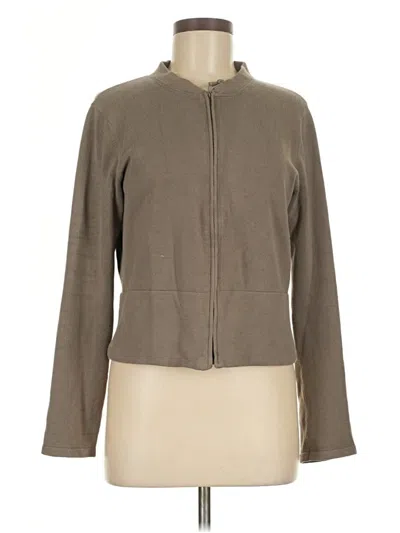 Pre-owned Eileen Fisher Cardigan Sweater In Brown