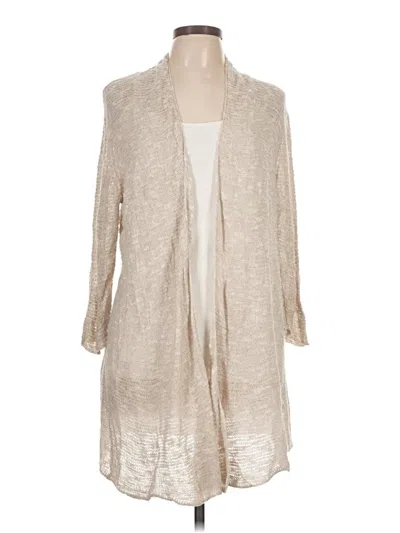 Pre-owned Eileen Fisher Cardigan Sweater In Brown