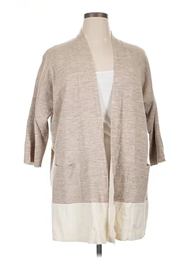 Pre-owned Eileen Fisher Cardigan Sweater In Brown