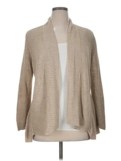 Pre-owned Eileen Fisher Cardigan Sweater In Brown