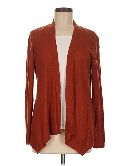 Pre-owned Eileen Fisher Cardigan Sweater In Brown