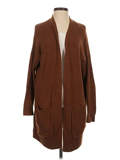 Pre-owned Eileen Fisher Cardigan Sweater In Brown