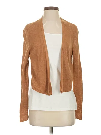 Pre-owned Eileen Fisher Cardigan Sweater In Brown