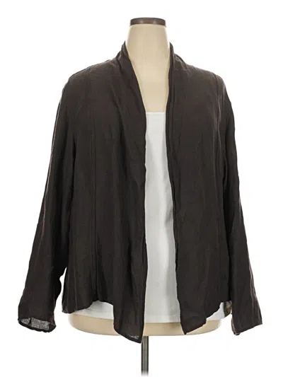 Pre-owned Eileen Fisher Cardigan Sweater In Brown