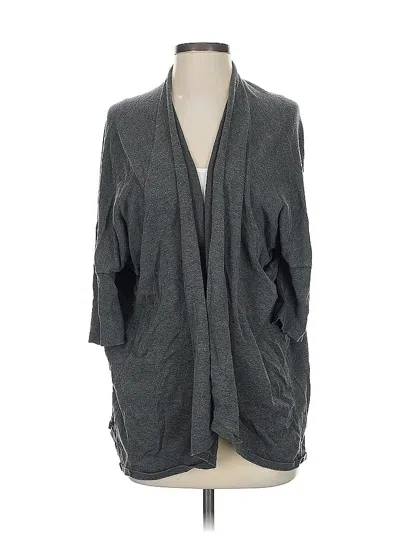Pre-owned Eileen Fisher Cardigan Sweater In Gray