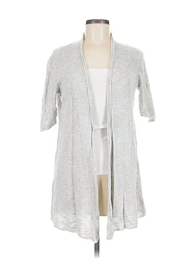 Pre-owned Eileen Fisher Cardigan Sweater In Gray