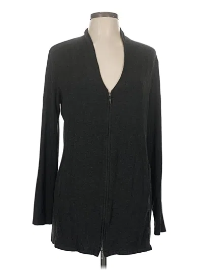 Pre-owned Eileen Fisher Cardigan Sweater In Gray
