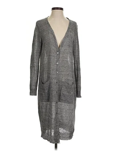 Pre-owned Eileen Fisher Cardigan Sweater In Gray