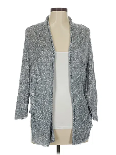 Pre-owned Eileen Fisher Cardigan Sweater In Gray