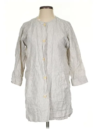 Pre-owned Eileen Fisher Cardigan Sweater In Gray