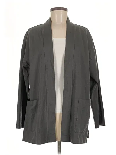 Pre-owned Eileen Fisher Cardigan Sweater In Gray