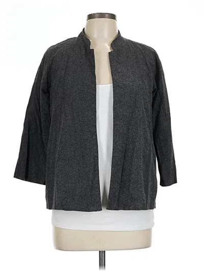 Pre-owned Eileen Fisher Cardigan Sweater In Gray