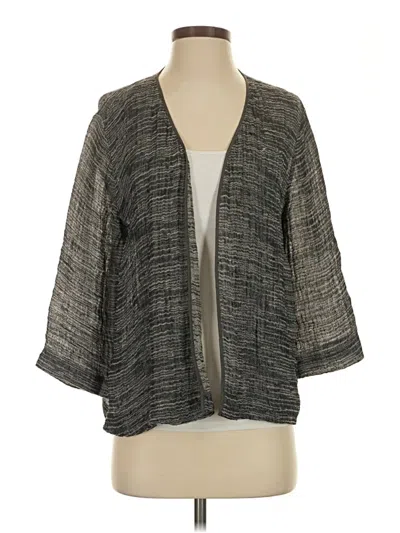 Pre-owned Eileen Fisher Cardigan Sweater In Gray