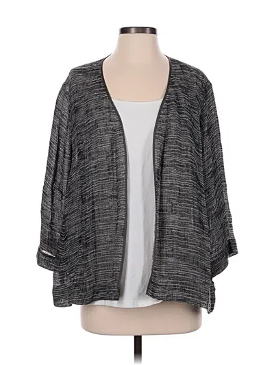 Pre-owned Eileen Fisher Cardigan Sweater In Gray