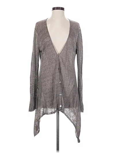Pre-owned Eileen Fisher Cardigan Sweater In Gray