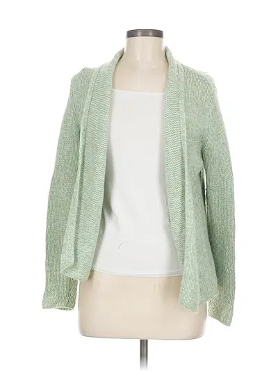 Pre-owned Eileen Fisher Cardigan Sweater In Green