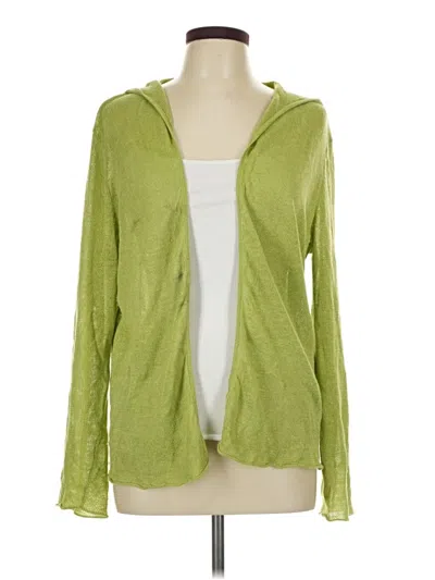 Pre-owned Eileen Fisher Cardigan Sweater In Green