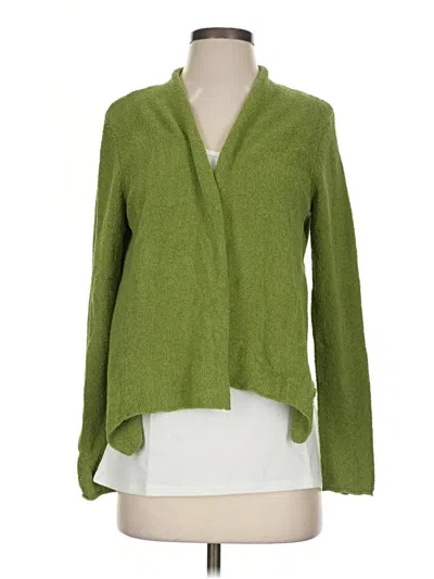 Pre-owned Eileen Fisher Cardigan Sweater In Green