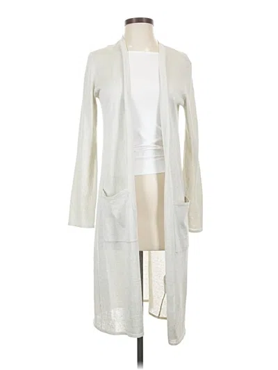 Pre-owned Eileen Fisher Cardigan Sweater In Ivory