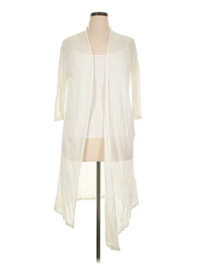 Pre-owned Eileen Fisher Cardigan Sweater In Ivory