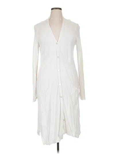 Pre-owned Eileen Fisher Cardigan Sweater In Ivory