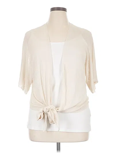 Pre-owned Eileen Fisher Cardigan Sweater In Ivory