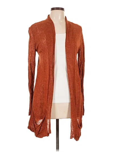Pre-owned Eileen Fisher Cardigan Sweater In Orange