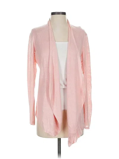 Pre-owned Eileen Fisher Cardigan Sweater In Pink