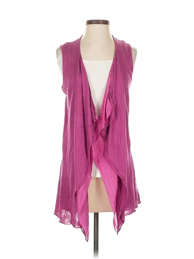 Pre-owned Eileen Fisher Cardigan Sweater In Pink