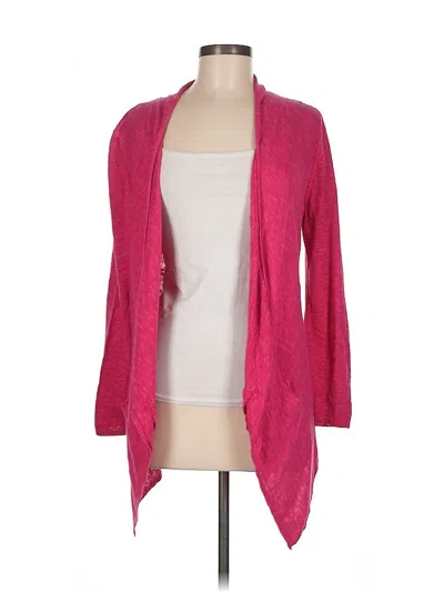 Pre-owned Eileen Fisher Cardigan Sweater In Pink