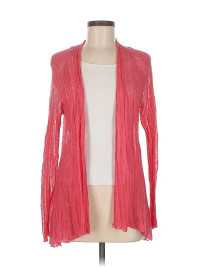 Pre-owned Eileen Fisher Cardigan Sweater In Pink