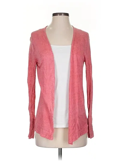 Pre-owned Eileen Fisher Cardigan Sweater In Pink