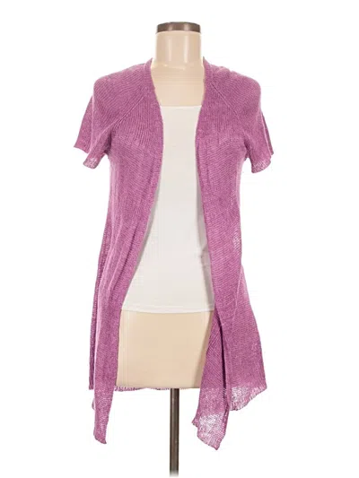 Pre-owned Eileen Fisher Cardigan Sweater In Pink