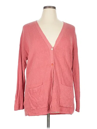 Pre-owned Eileen Fisher Cardigan Sweater In Pink