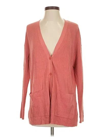 Pre-owned Eileen Fisher Cardigan Sweater In Pink