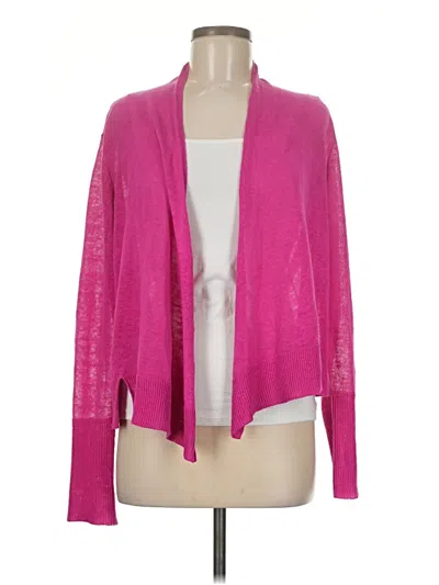Pre-owned Eileen Fisher Cardigan Sweater In Pink