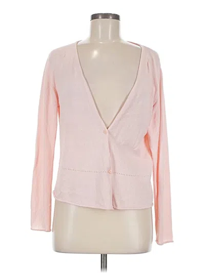 Pre-owned Eileen Fisher Cardigan Sweater In Pink