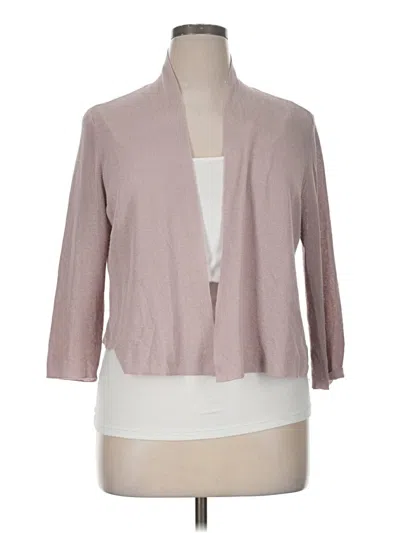 Pre-owned Eileen Fisher Cardigan Sweater In Pink